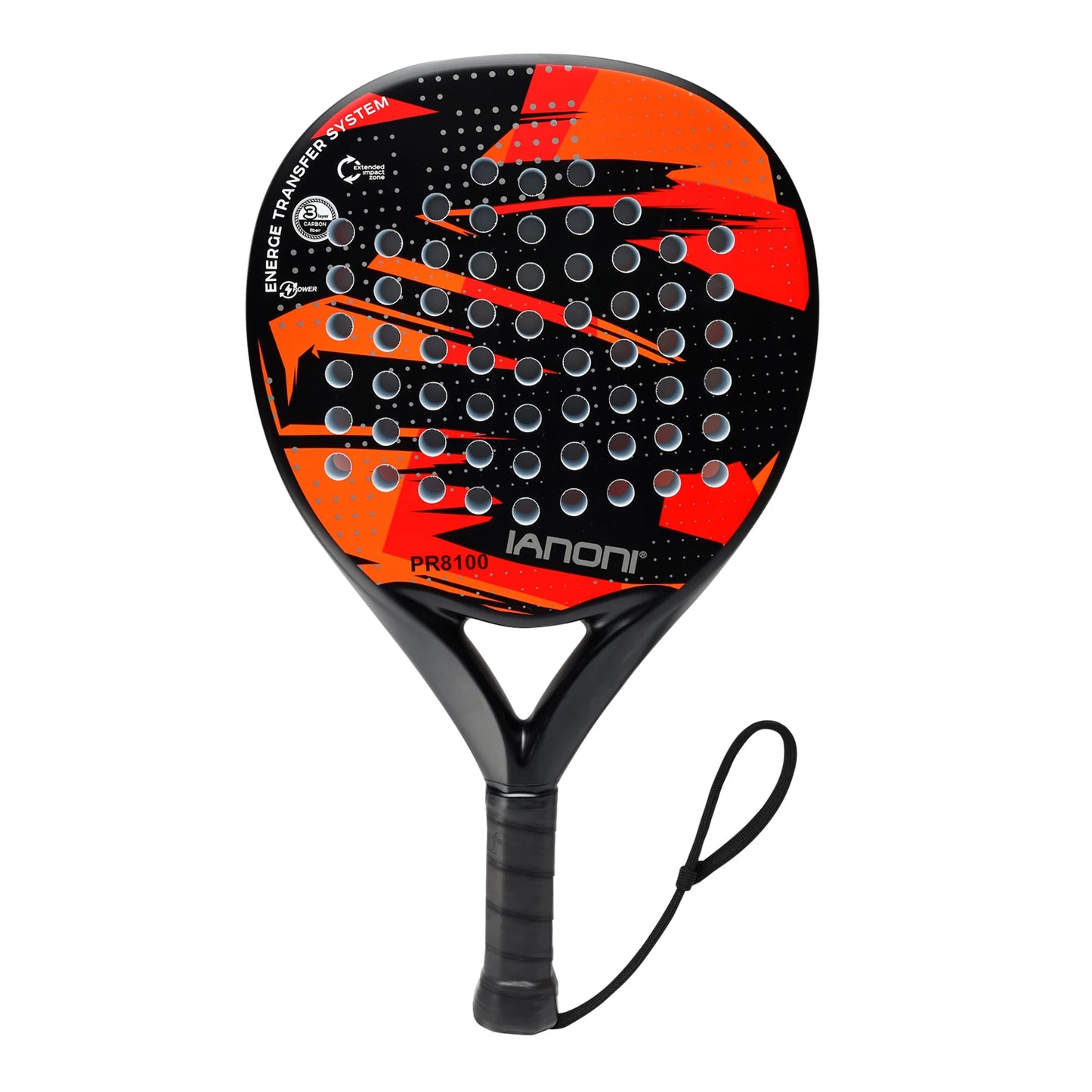 Padel Racket Carbon Fiber Surface with EVA Memory Flex Foam Core Padel Tennis Racquets Lightweight